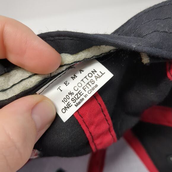 Summit Racing Equipment U.S. Flag Strapback Baseball Cap Black One Size 6 Panel - Picture 9 of 9